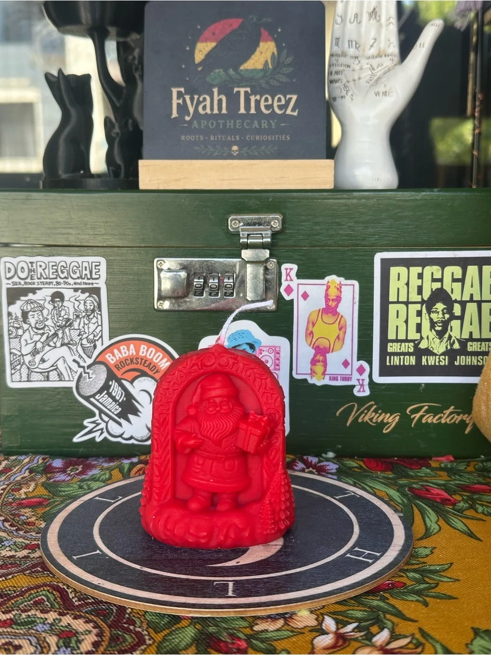 Red Santa Christmas Candle